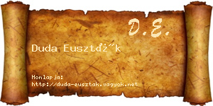 Duda Euszták névjegykártya
